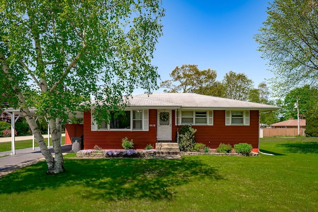 1410 Barnhart Ct, Zion, IL 60099 - single story home with a front yard