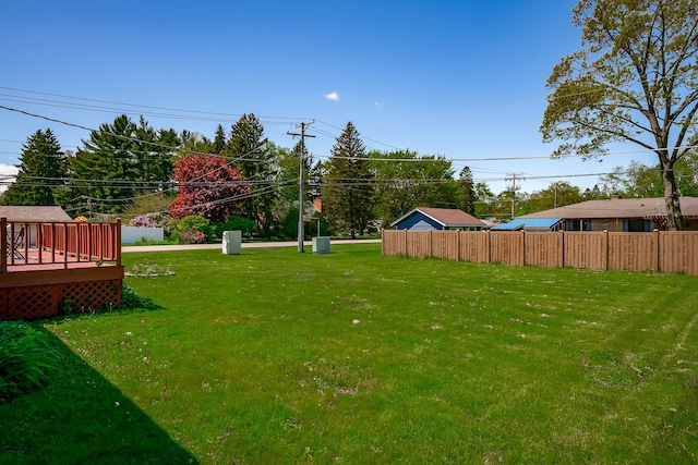 1410 Barnhart Ct, Zion, IL 60099 - view of yard featuring a deck