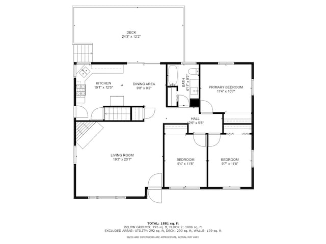 1410 Barnhart Ct, Zion, IL 60099 - property floor plan