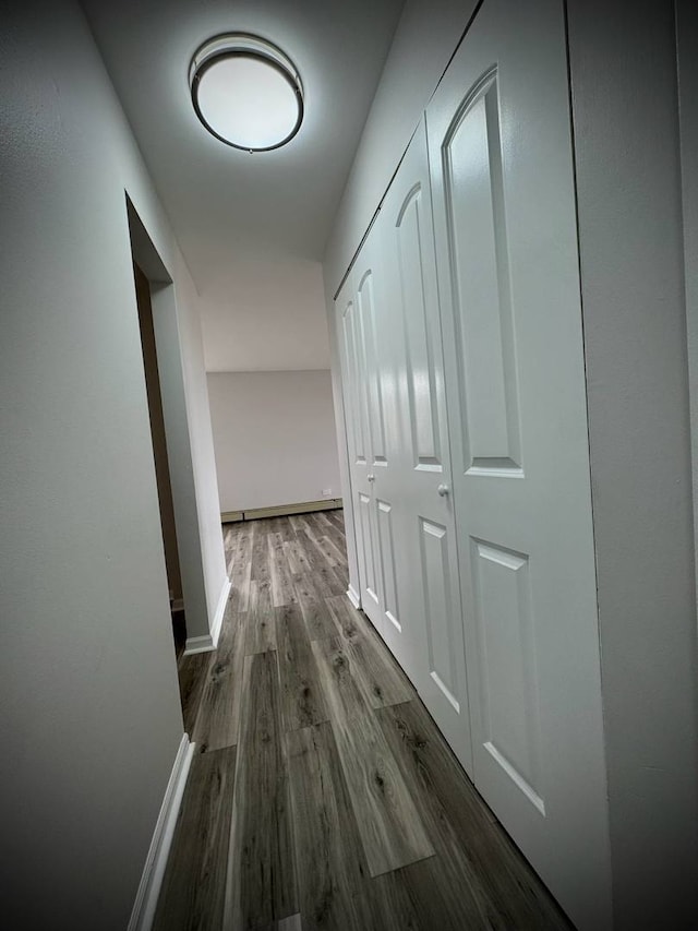 9720 S Pulaski Rd Unit 306, Oak Lawn, IL 60453 - hall featuring wood finished floors and baseboards