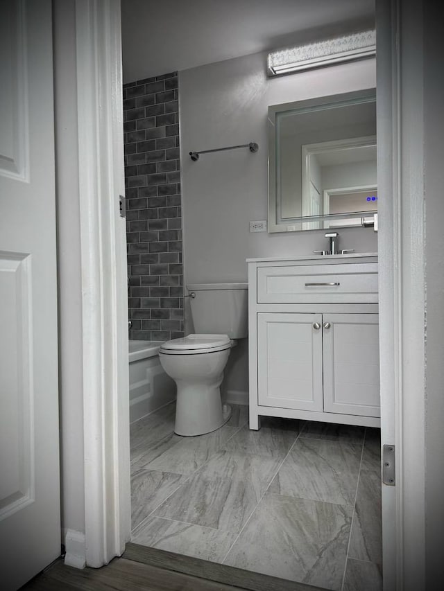 9720 S Pulaski Rd Unit 306, Oak Lawn, IL 60453 - bathroom with vanity, toilet, and baseboards