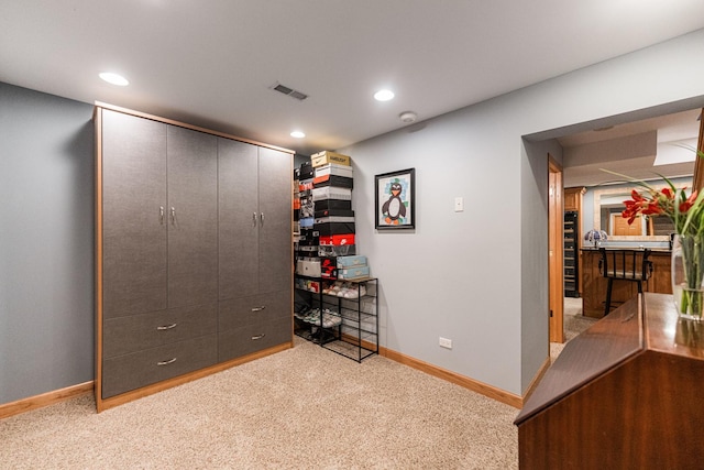 1607 Park Point, Ridge Point, Park Ridge, IL 60068 - home office with carpet floors, baseboards, and recessed lighting