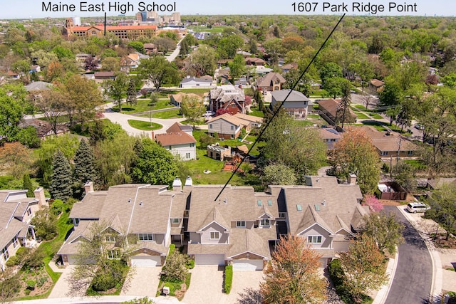 1607 Park Point, Ridge Point, Park Ridge, IL 60068 - aerial perspective of suburban area