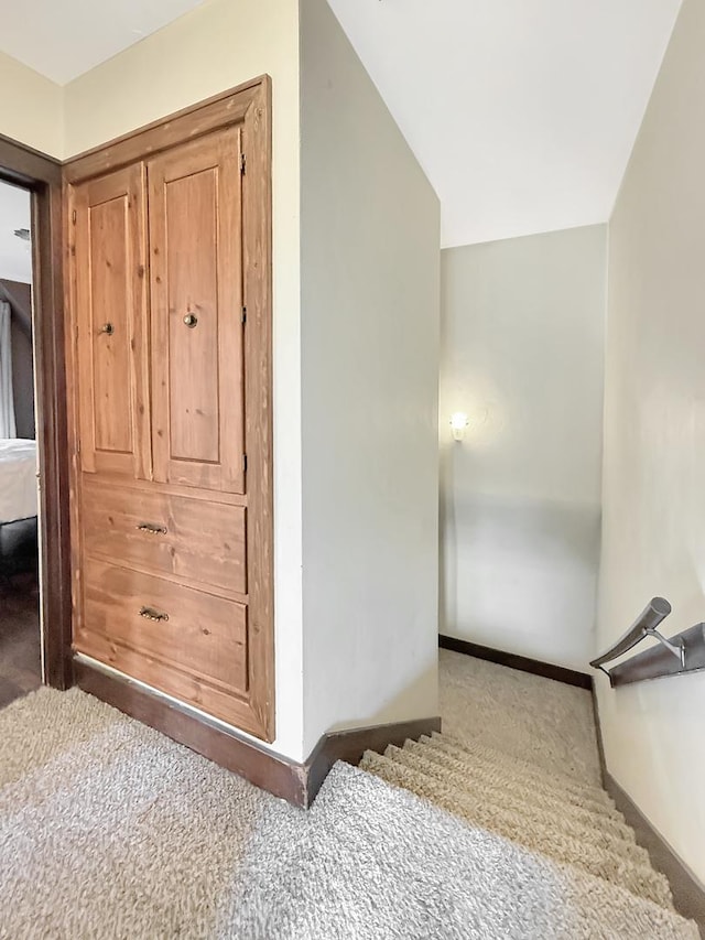 1351 W Stover St, Freeport, IL 61032 - stairway with carpet floors and baseboards