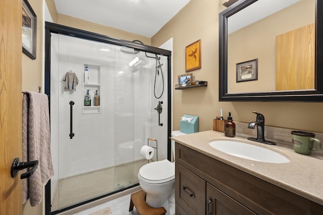 175 N Dogwood St, Cortland, IL 60112 - full bath featuring toilet, a shower stall, and vanity