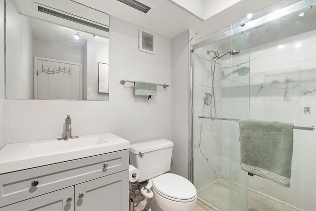 9737 N Fox Glen Dr Unit 5C, Niles, IL 60714 - full bath with toilet, a marble finish shower, and vanity