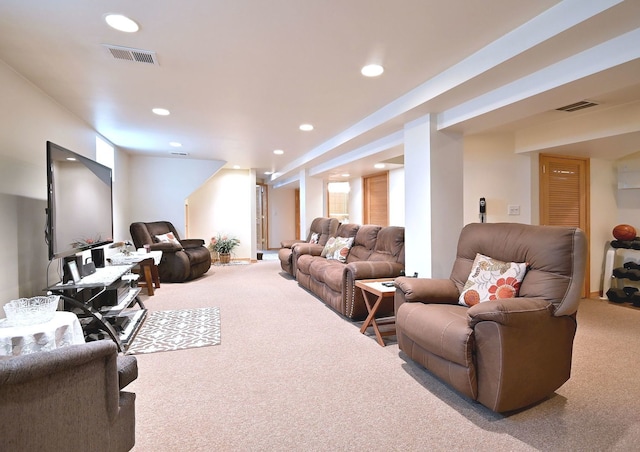 7513 W Isham Ave, Chicago, IL 60631 - carpeted living area with recessed lighting