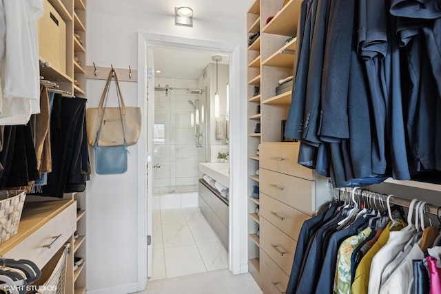 1200 W Monroe St Unit 808, Chicago, IL 60607 - spacious closet featuring light marble finish flooring