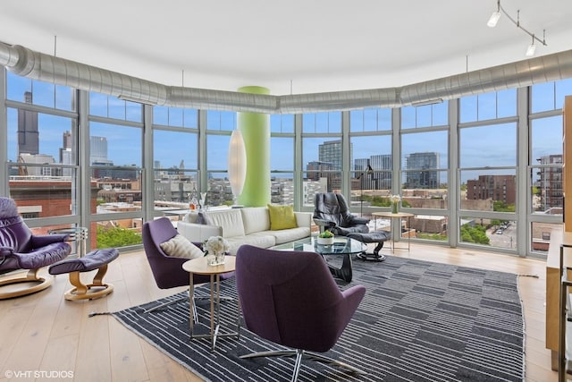 1200 W Monroe St Unit 808, Chicago, IL 60607 - sunroom with a view of skyline and healthy amount of natural light