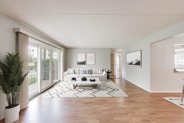 6478 N NW Hwy Unit 1, Chicago, IL 60631 - living room featuring wood finished floors and baseboards