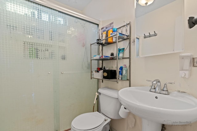 125 Seton Pl, Streamwood, IL 60107 - bathroom with a stall shower, toilet, and a sink