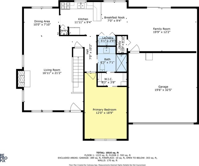 820 N Dexter Ln, Hoffman Estates, IL 60169 - property floor plan