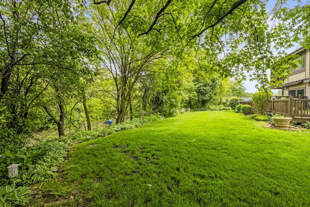 5 Cobblestone Ct Unit C, Palos Hills, IL 60465 - view of green lawn with a deck