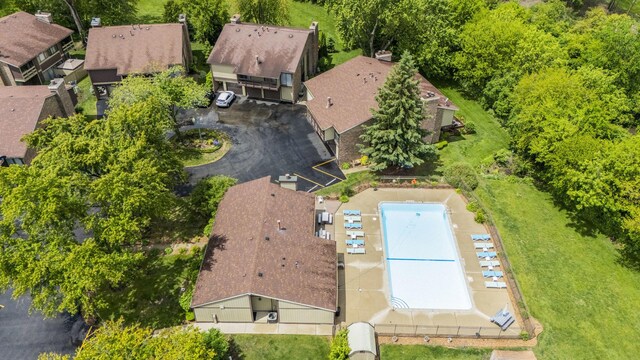 5 Cobblestone Ct Unit C, Palos Hills, IL 60465 - bird's eye view of a pool area