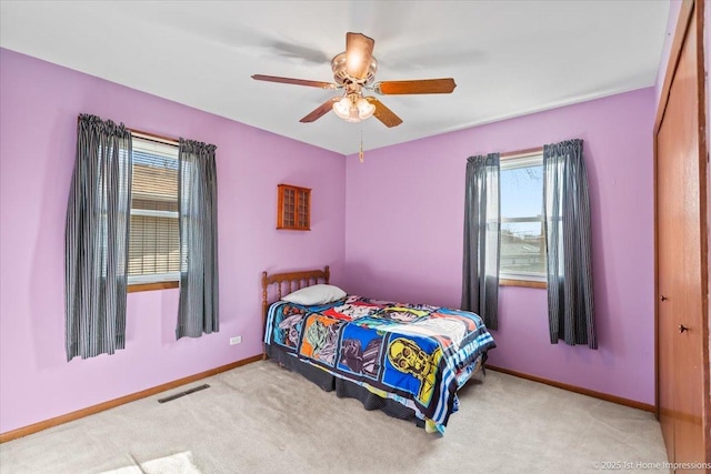 15435 Orogrande Dr, Oak Forest, IL 60452 - carpeted bedroom with baseboards and ceiling fan