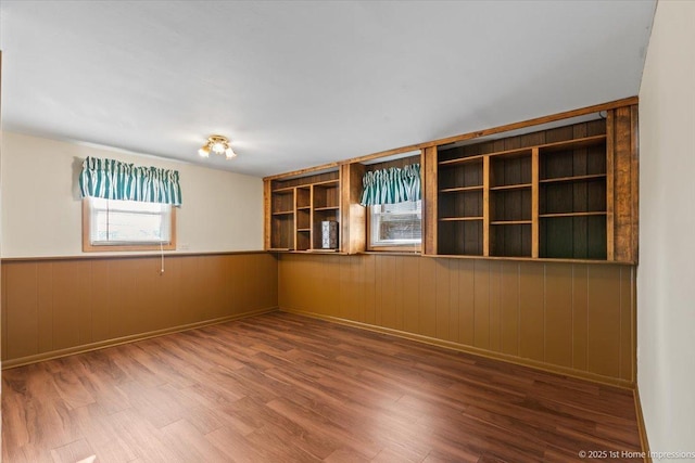 15435 Orogrande Dr, Oak Forest, IL 60452 - spare room with wood finished floors, wainscoting, and wooden walls
