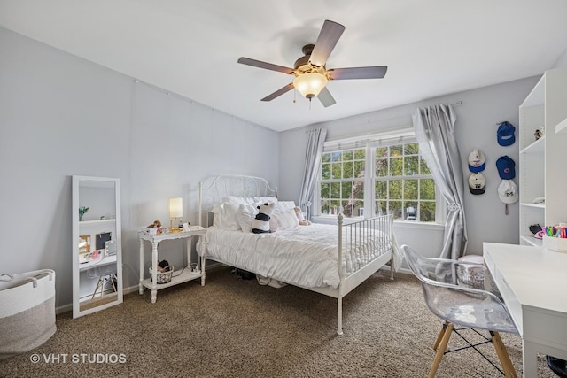 651 Clover Dr, Algonquin, IL 60102 - bedroom with carpet, a ceiling fan, and baseboards