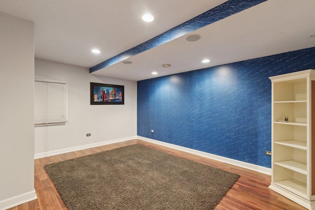 2156 Red Maple Ln, Aurora, IL 60502 - empty room with wood finished floors, baseboards, and recessed lighting