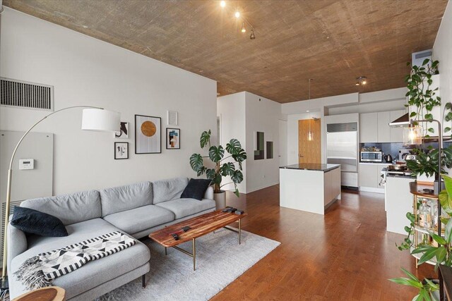 600 N Fairbanks Ct Unit 3306, Chicago, IL 60611 - living area with dark wood-style flooring