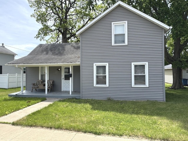 25 W Main St, Amboy, IL 61310 - view of front of home with a porch and a shingled roof