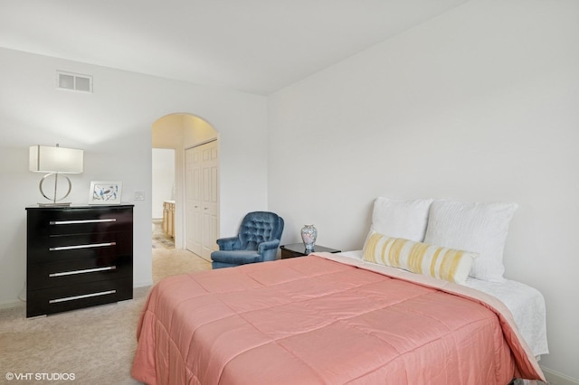 1736 Francis Dr, Pingree Grove, IL 60140 - carpeted bedroom with arched walkways and a closet