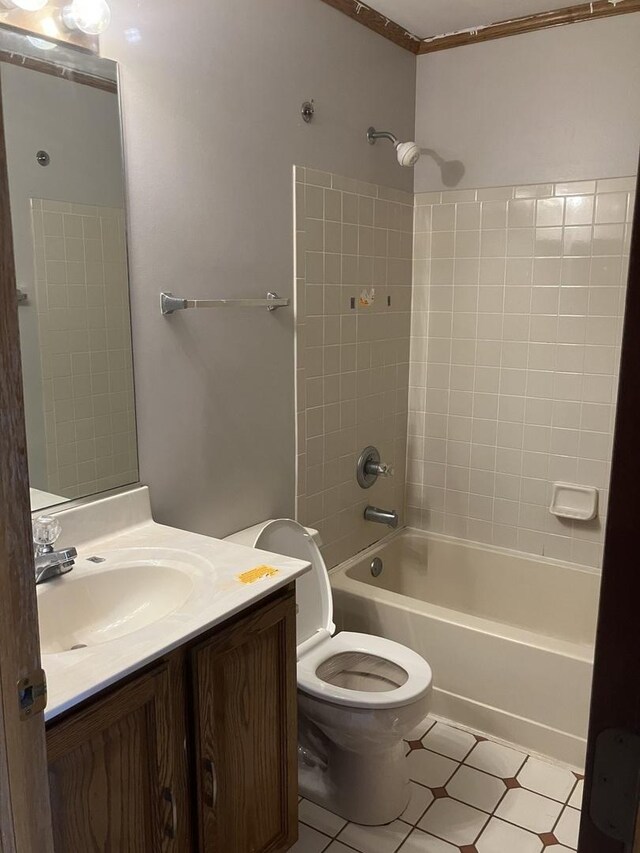 1926 Grove Ave, Schaumburg, IL 60193 - bathroom featuring shower / bath combination, vanity, and toilet