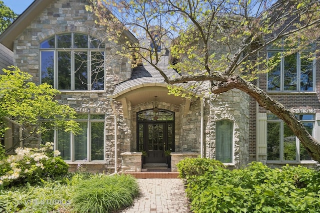 41W180 Highwood Ct, Elburn, IL 60119 - doorway to property with stone siding