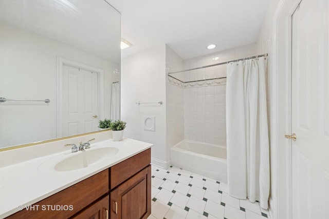 41W180 Highwood Ct, Elburn, IL 60119 - full bath with vanity, tile patterned floors, and shower / bath combo