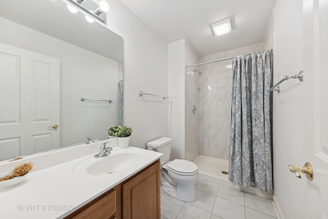 41W180 Highwood Ct, Elburn, IL 60119 - bathroom with tile patterned flooring, vanity, and tiled shower