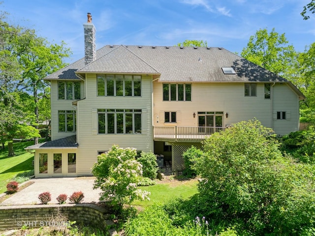41W180 Highwood Ct, Elburn, IL 60119 - back of property featuring a patio, a chimney, and a yard