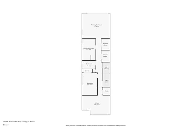 2128 N Winchester Ave, Chicago, IL 60614 - floor plan / room layout