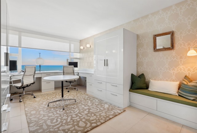 3200 N Lake Shore Dr Unit 2905, Chicago, IL 60657 - tiled home office with built in study area