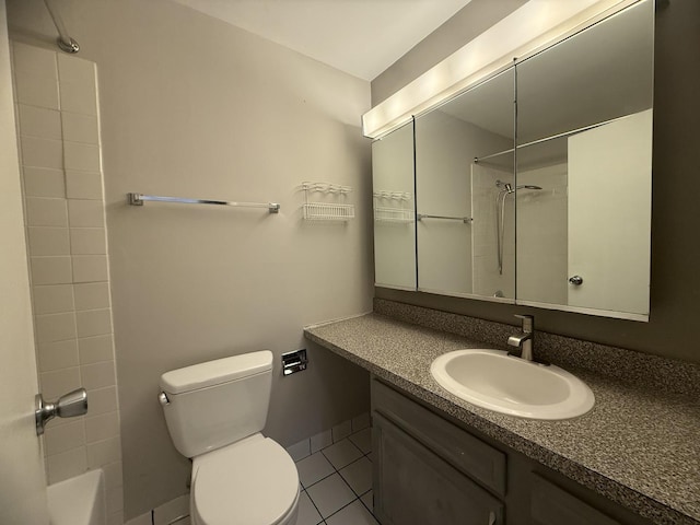 5800 Oakwood Dr Unit 2J, Lisle, IL 60532 - full bath featuring vanity, tile patterned flooring, and bathtub / shower combination
