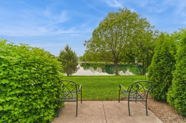 1431 Orleans Dr, Mundelein, IL 60060 - view of community featuring a water view and a yard