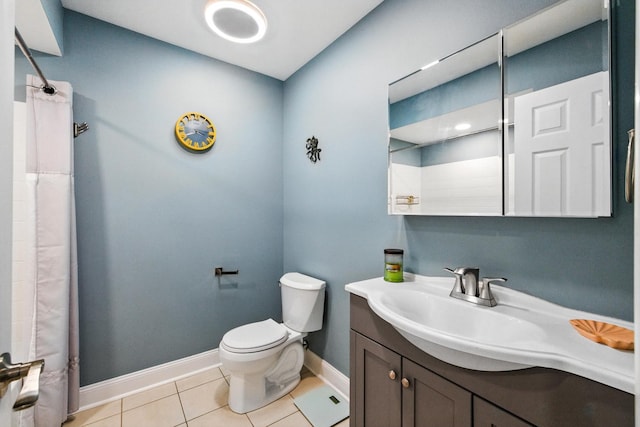 2S404 Emerald Green Dr Unit 44-H, Warrenville, IL 60555 - bathroom featuring vanity, tile patterned flooring, and curtained shower