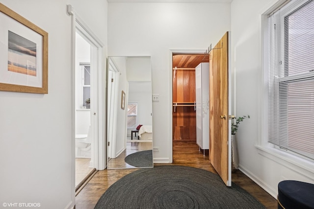 3120 N Sheridan Rd Unit A1, Chicago, IL 60657 - hall with wood finished floors and baseboards
