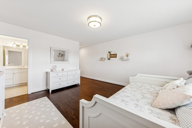 3828 Venard Rd, Downers Grove, IL 60515 - bedroom featuring dark wood-style floors and ensuite bath