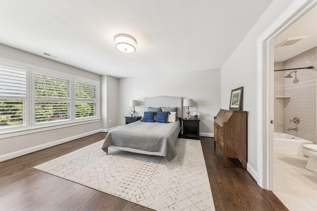 3828 Venard Rd, Downers Grove, IL 60515 - bedroom with dark wood finished floors and connected bathroom