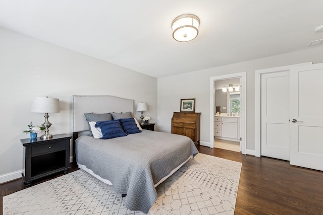3828 Venard Rd, Downers Grove, IL 60515 - bedroom featuring wood finished floors and ensuite bath
