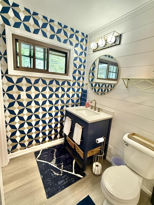 480 W Kennedy Rd, Braidwood, IL 60408 - bathroom with wood finished floors, toilet, and vanity