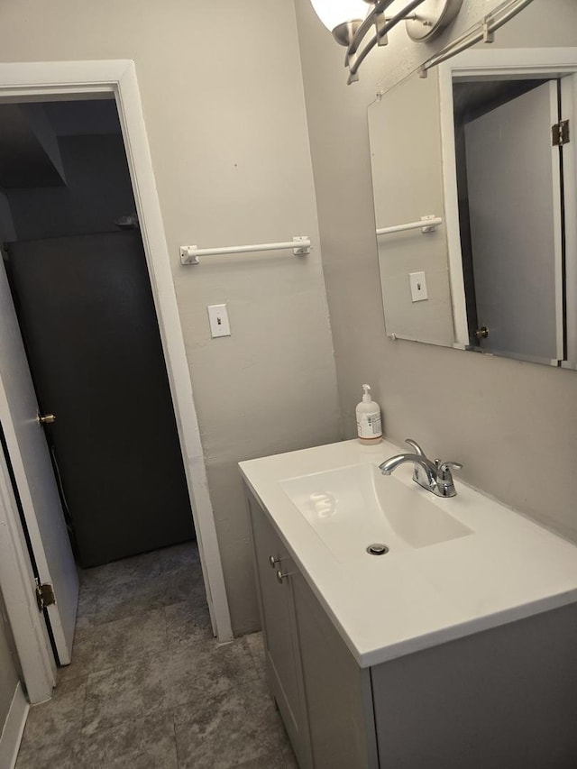 17506 Bernadine St, Lansing, IL 60438 - bathroom featuring vanity and a chandelier