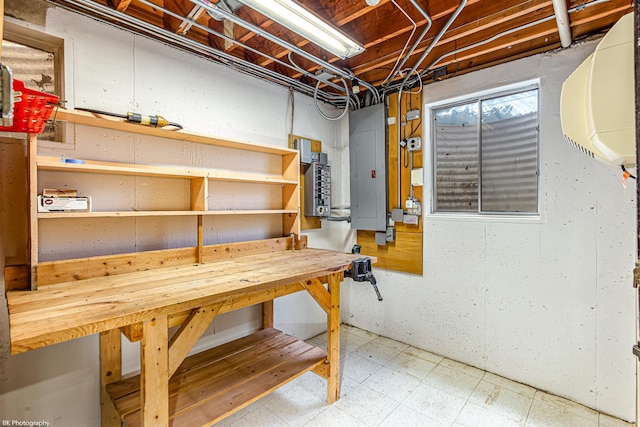 18633 Swan Dr, Mokena, IL 60448 - basement featuring electric panel and tile patterned floors