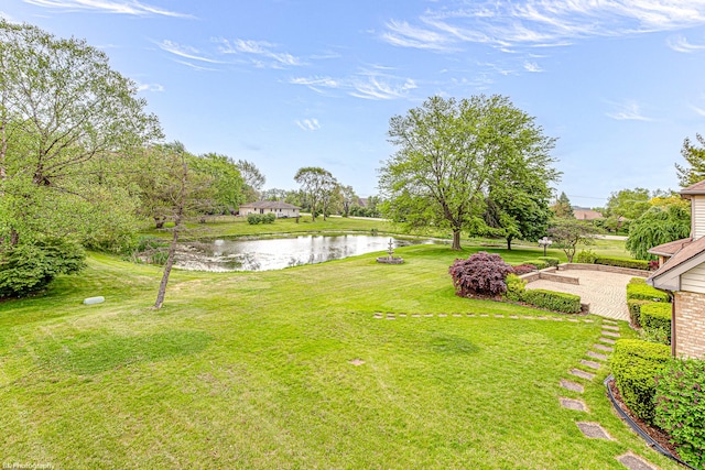 18633 Swan Dr, Mokena, IL 60448 - view of green lawn with a water view