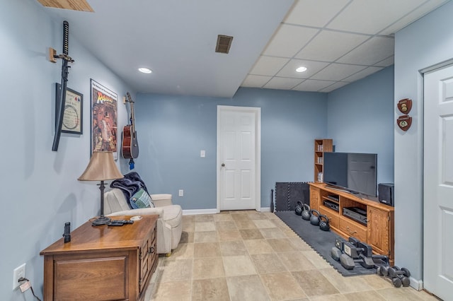 3368 Charlemaine Dr, Aurora, IL 60504 - living room featuring recessed lighting and baseboards