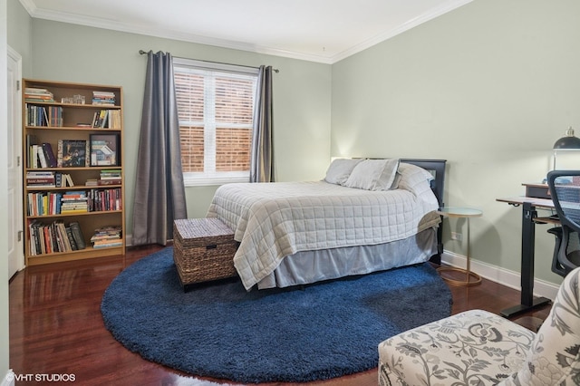 5051 N Clark St Unit 2S, Chicago, IL 60640 - bedroom featuring wood finished floors and crown molding