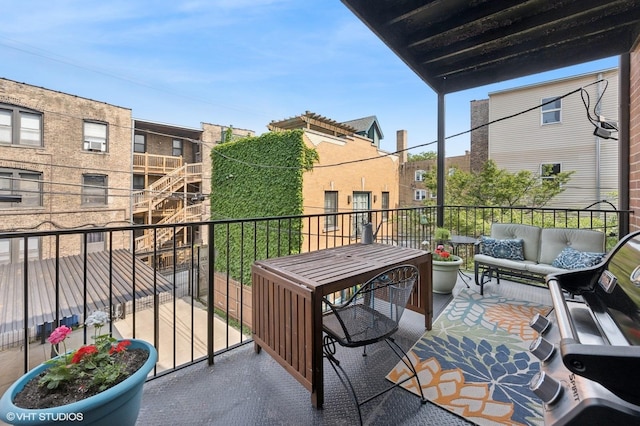 5051 N Clark St Unit 2S, Chicago, IL 60640 - balcony with an outdoor hangout area