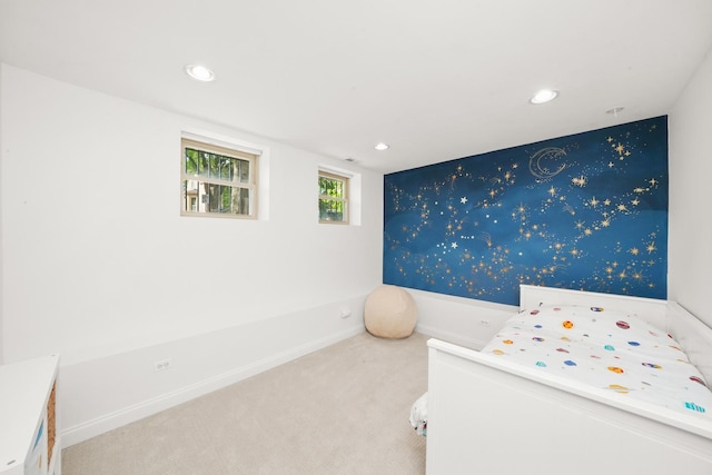 3406 W Medill Ave Unit 1, Chicago, IL 60647 - unfurnished bedroom featuring recessed lighting, baseboards, and carpet floors