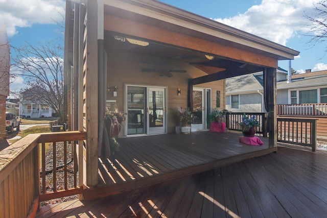 38 Northgate Rd, Riverside, IL 60546 - wooden terrace with a ceiling fan