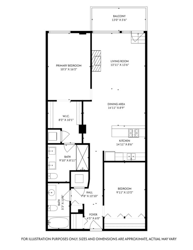 1645 W Ogden Ave Unit 304, Chicago, IL 60612 - home floor plan