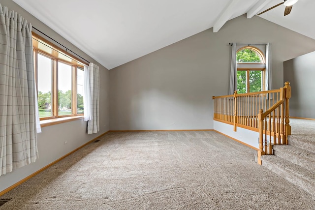 2807 Southwind Dr, New Lenox, IL 60451 - additional living space featuring carpet floors, baseboards, and a ceiling fan